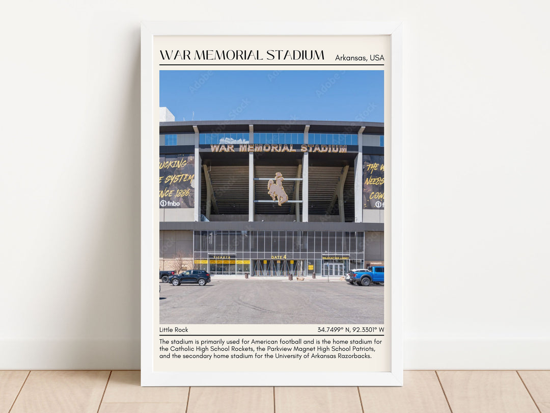 War Memorial Stadium Football Minimal Wall Art