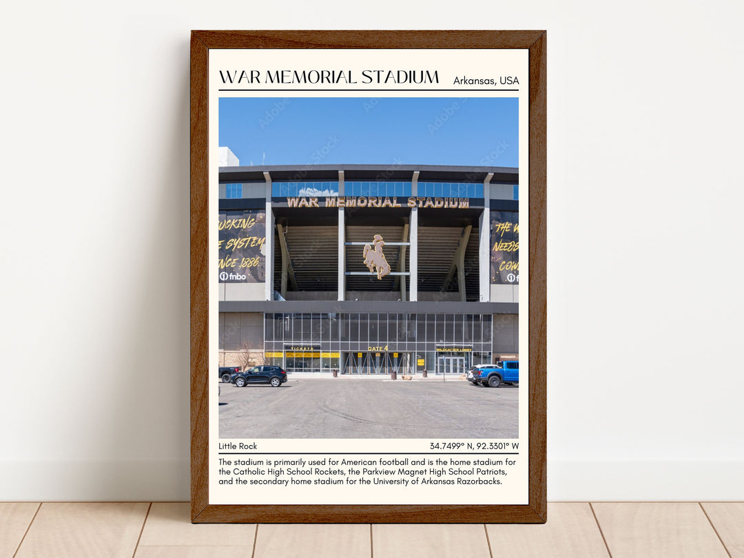 War Memorial Stadium Football Minimal Wall Art