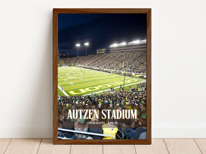 Autzen Stadium Football Wall Art