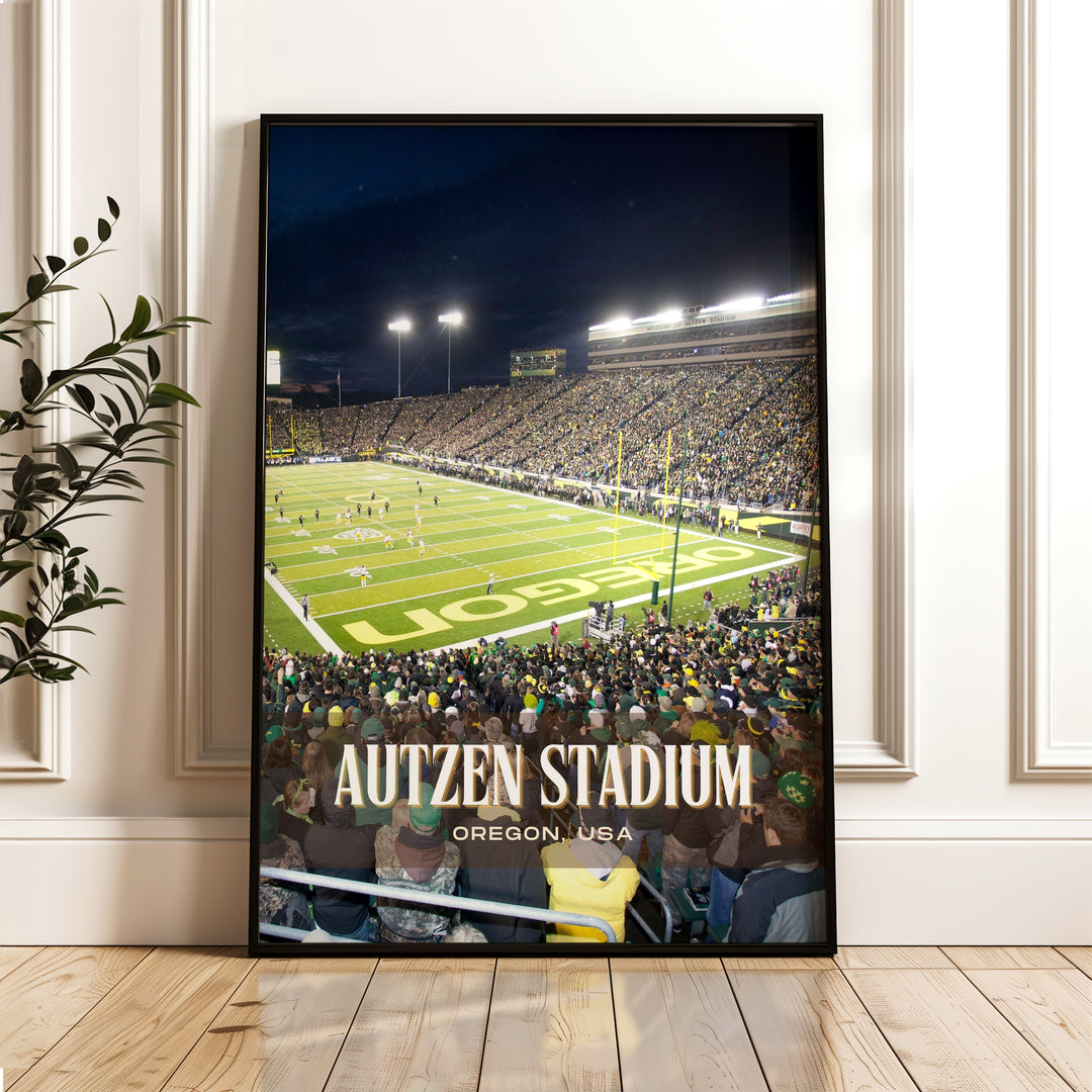 Autzen Stadium Football Wall Art