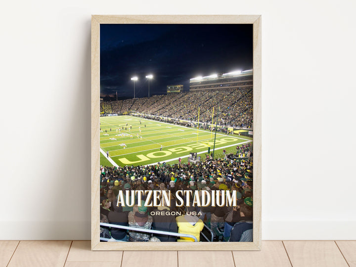 Autzen Stadium Football Wall Art