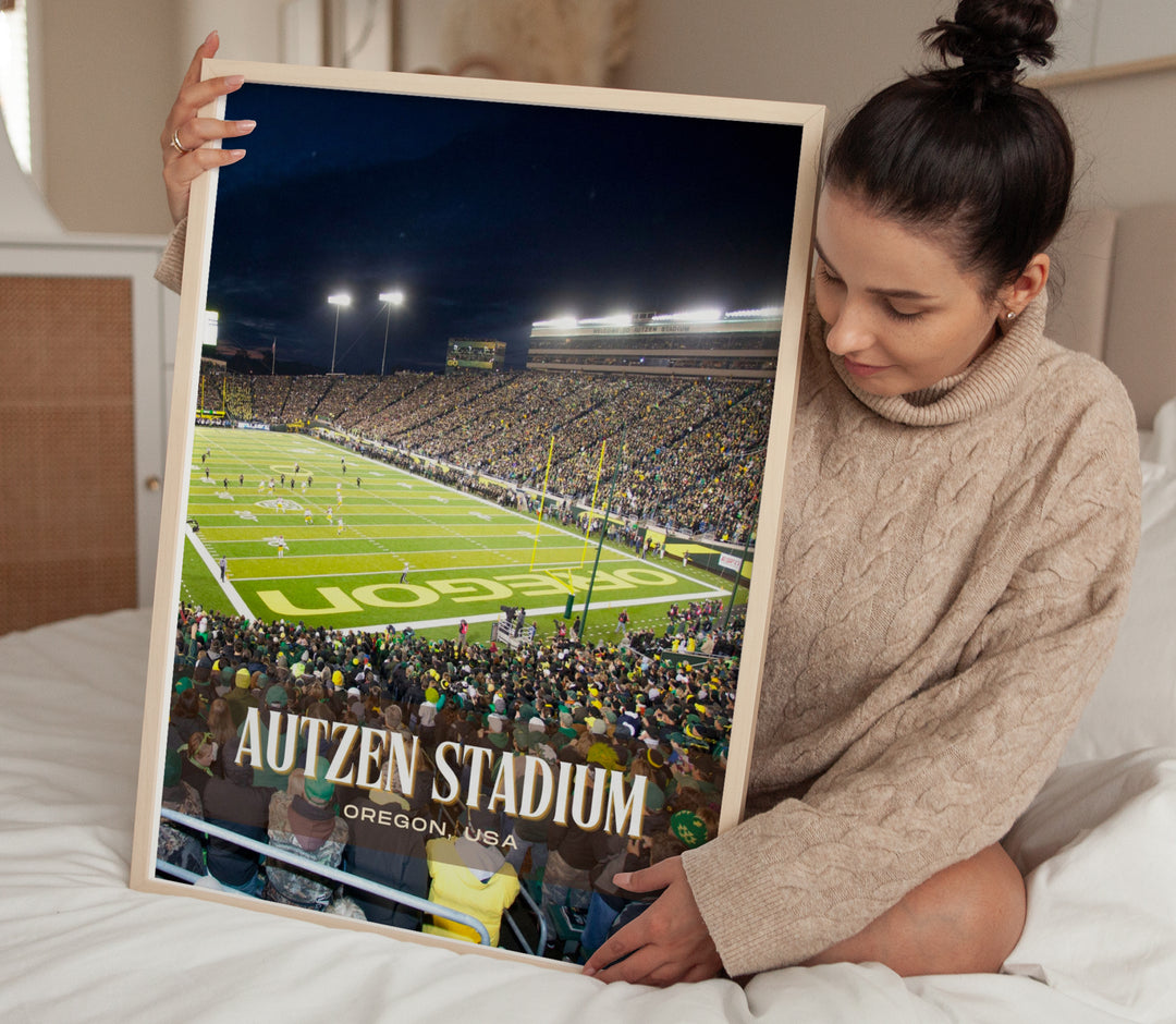 Autzen Stadium Football Wall Art