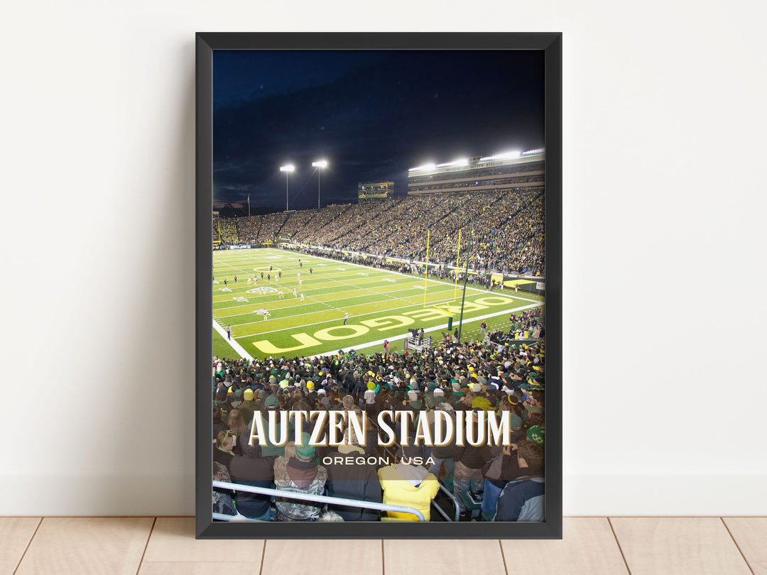 Autzen Stadium Football Wall Art