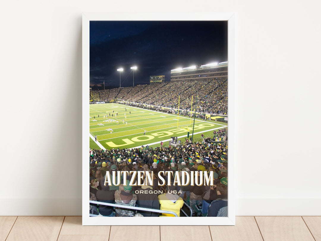 Autzen Stadium Football Wall Art