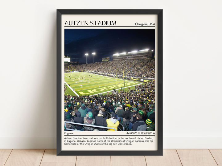 Autzen Stadium Football Minimal Wall Art