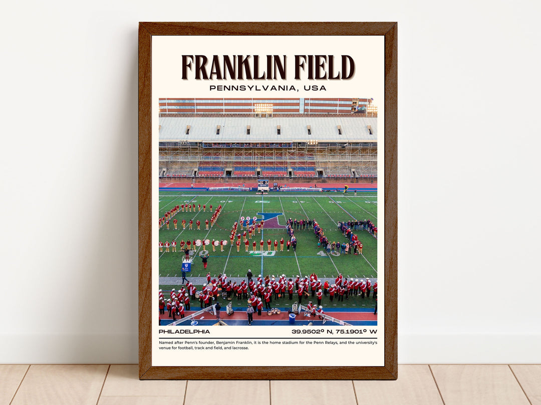 Franklin Field Stadium Football Retro Wall Art