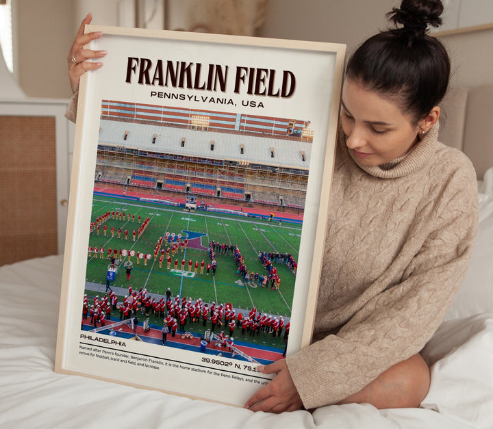 Franklin Field Stadium Football Retro Wall Art