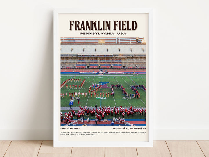 Franklin Field Stadium Football Retro Wall Art