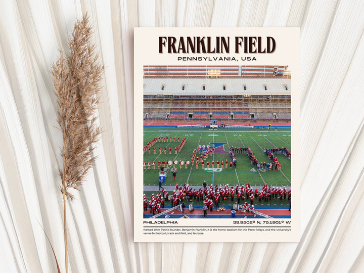 Franklin Field Stadium Football Retro Wall Art