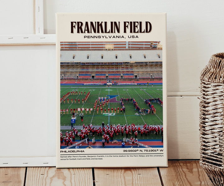 Franklin Field Stadium Football Retro Wall Art