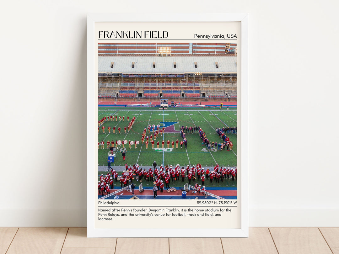 Franklin Field Stadium Football Minimal Wall Art