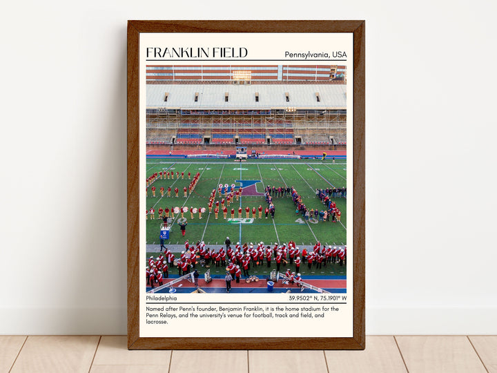 Franklin Field Stadium Football Minimal Wall Art