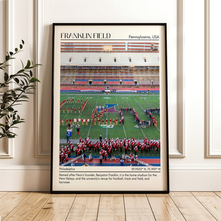 Franklin Field Stadium Football Minimal Wall Art