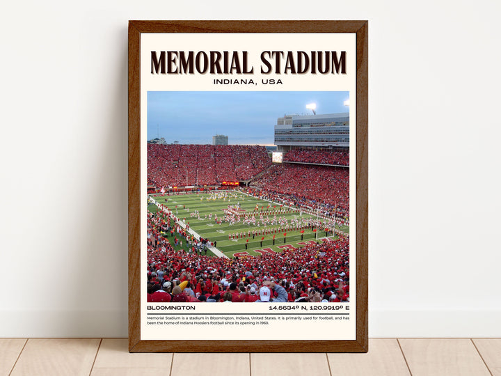 Memorial Stadium Football Retro Wall Art