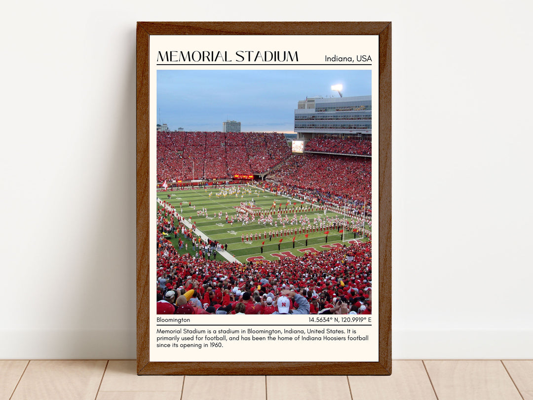 Memorial Stadium Football Minimal Wall Art