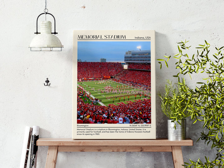 Memorial Stadium Football Minimal Wall Art