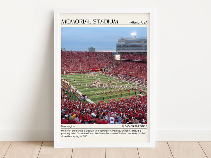 Memorial Stadium Football Minimal Wall Art