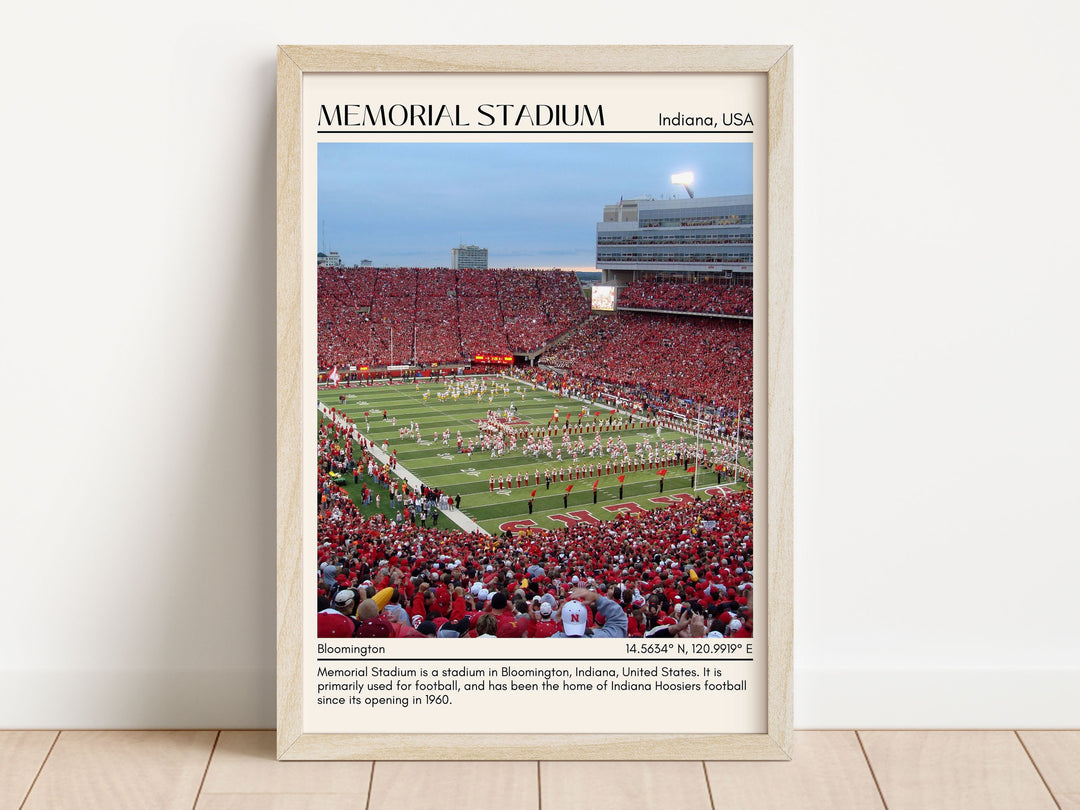 Memorial Stadium Football Minimal Wall Art