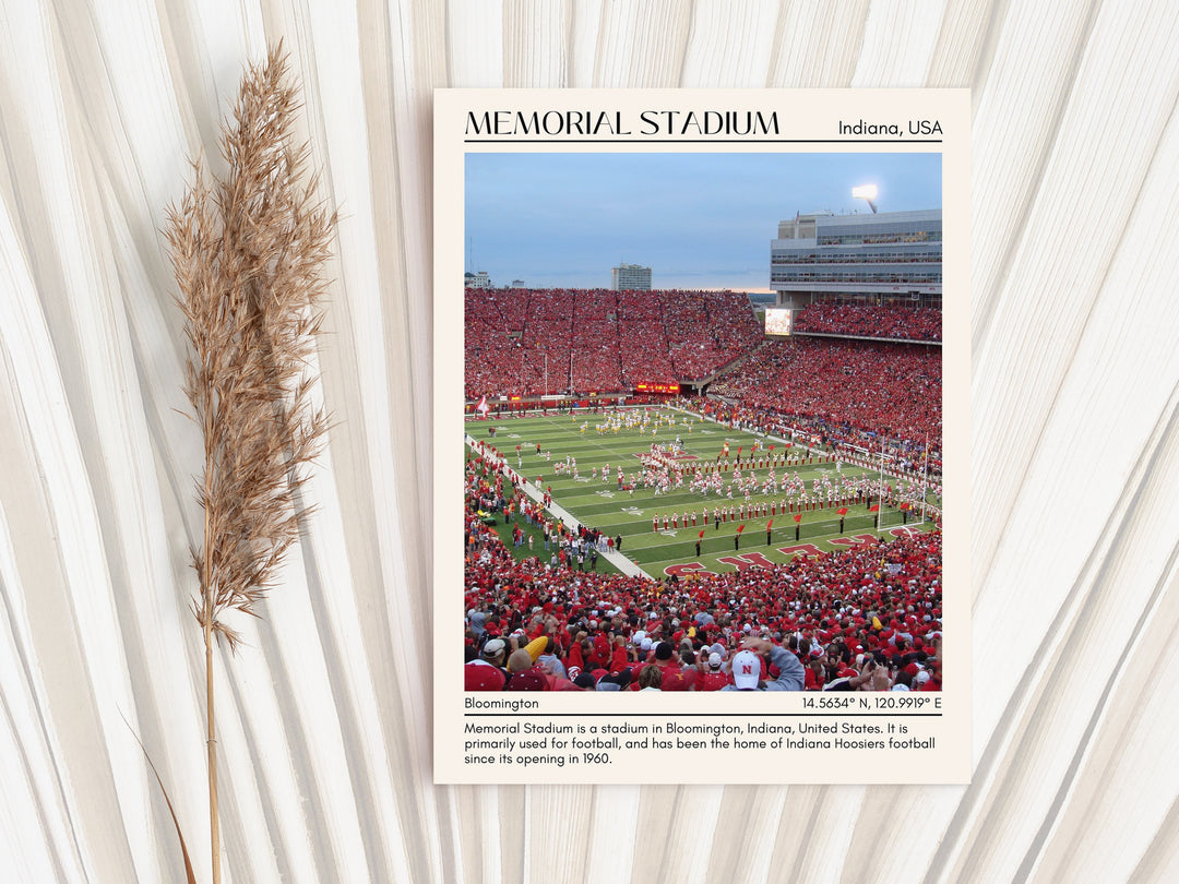 Memorial Stadium Football Minimal Wall Art