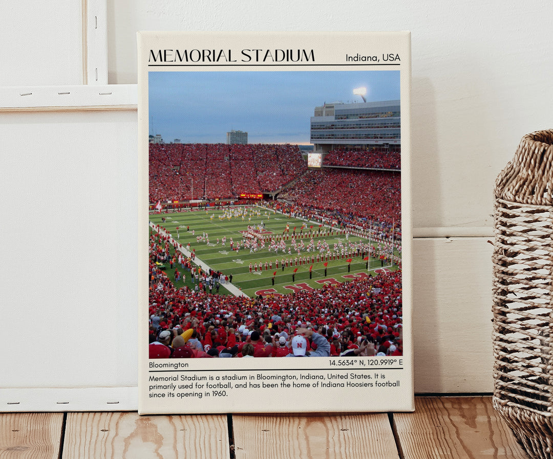 Memorial Stadium Football Minimal Wall Art