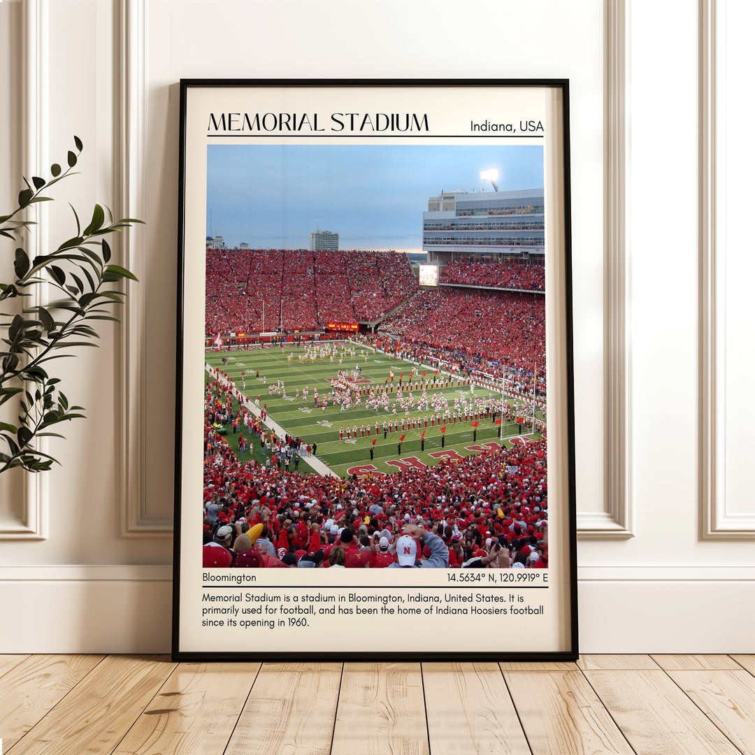 Memorial Stadium Football Minimal Wall Art