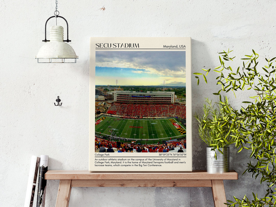 SECU Stadium Football Minimal Wall Art