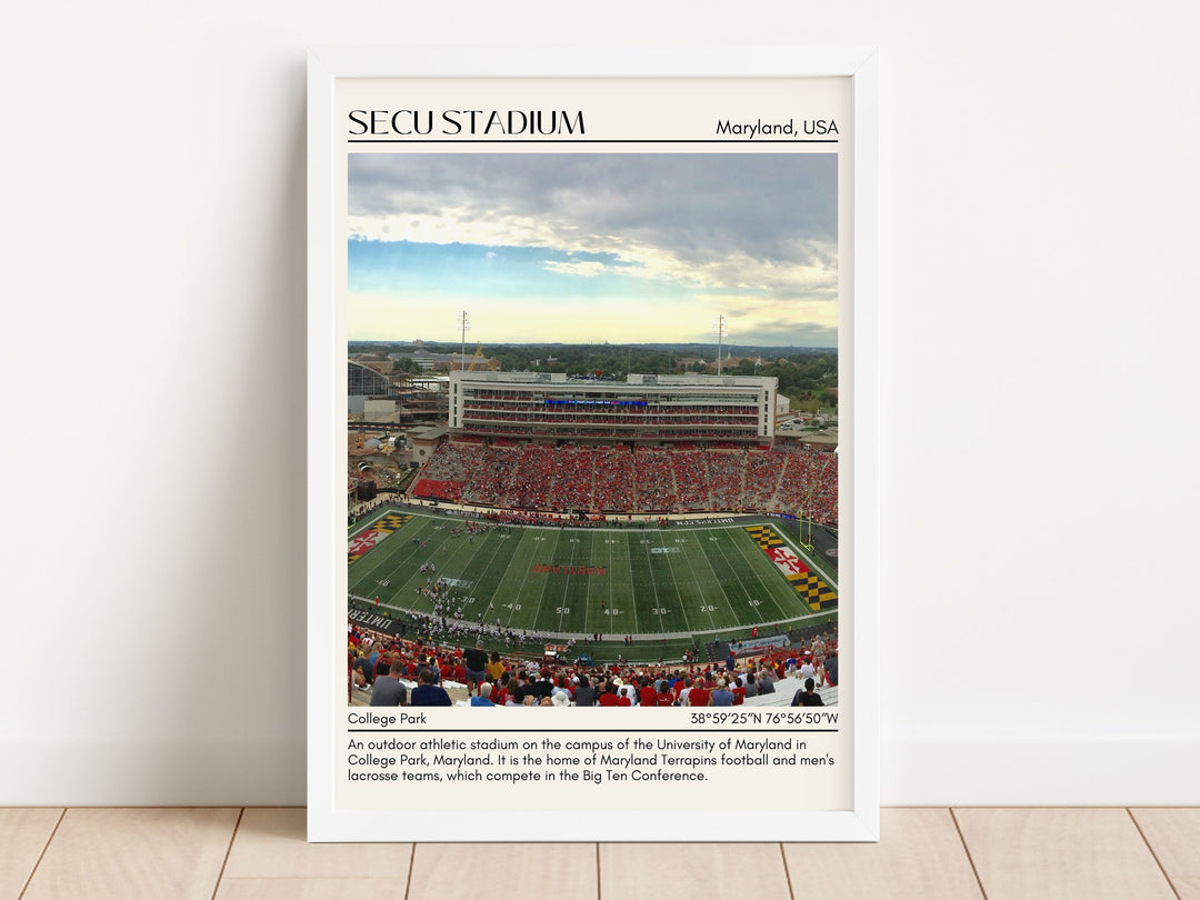 SECU Stadium Football Minimal Wall Art