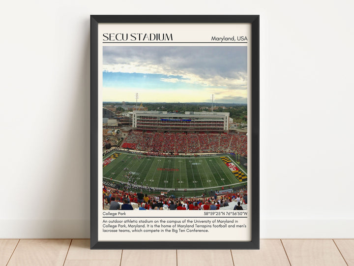 SECU Stadium Football Minimal Wall Art