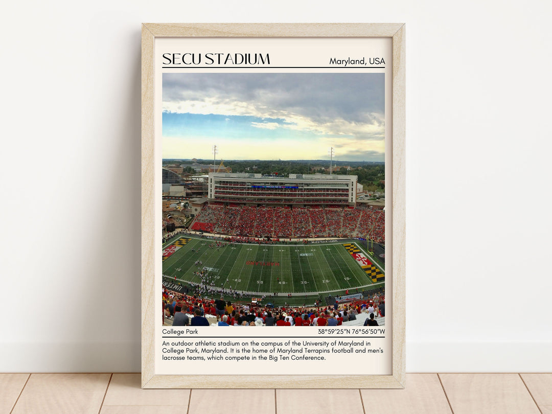 SECU Stadium Football Minimal Wall Art