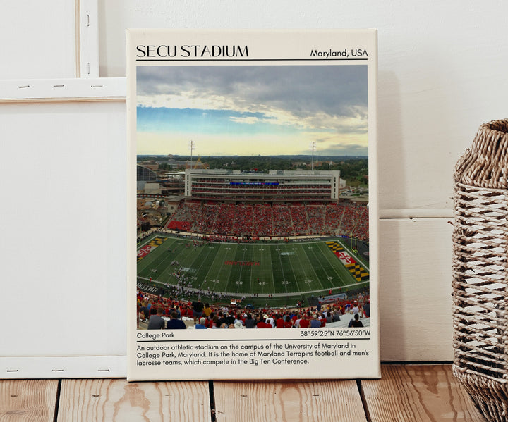 SECU Stadium Football Minimal Wall Art