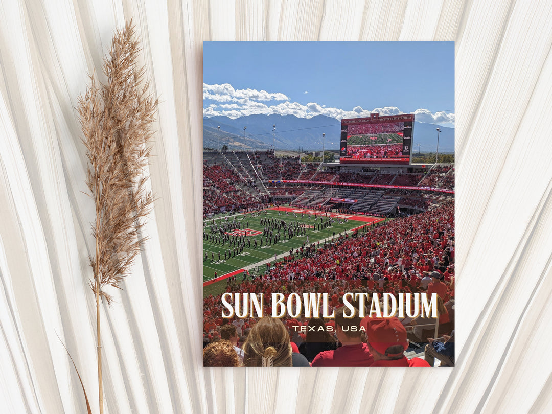 Sun Bowl Stadium Football Wall Art