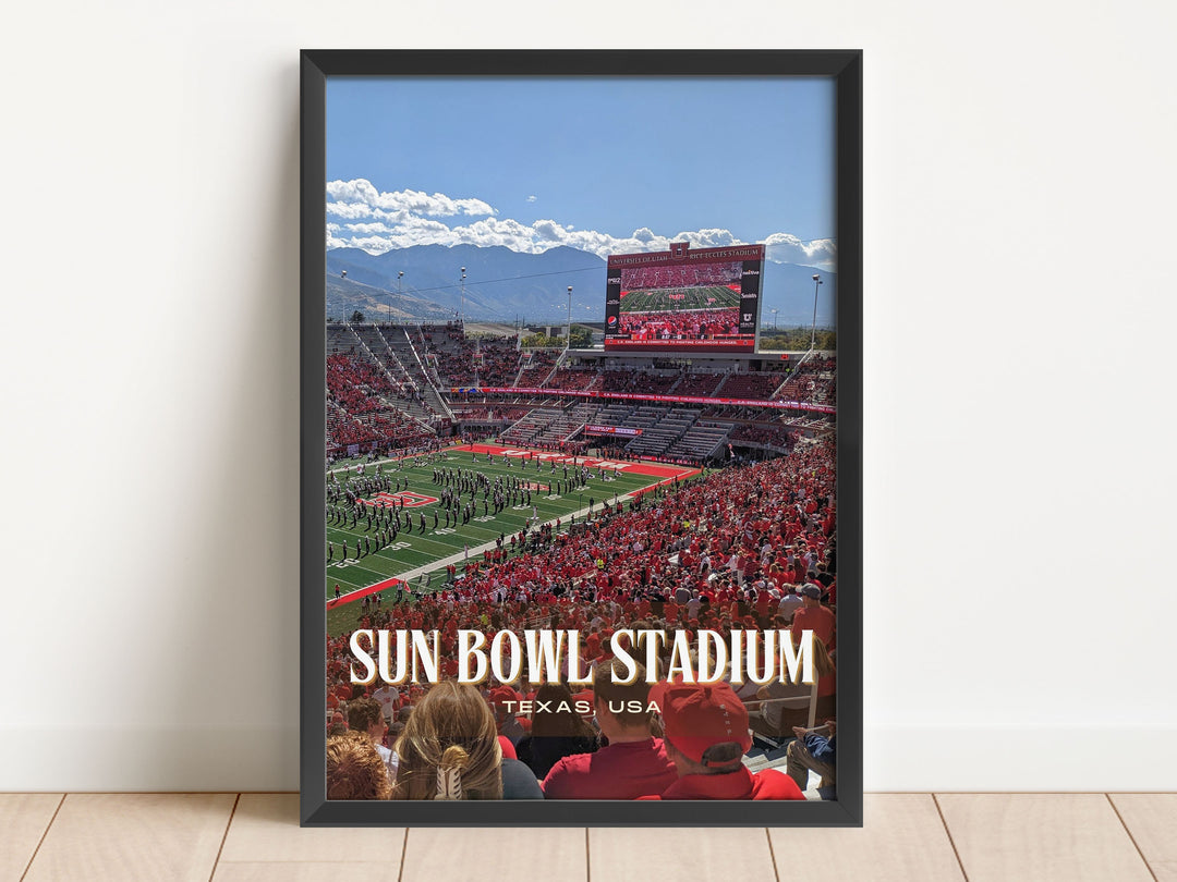 Sun Bowl Stadium Football Wall Art