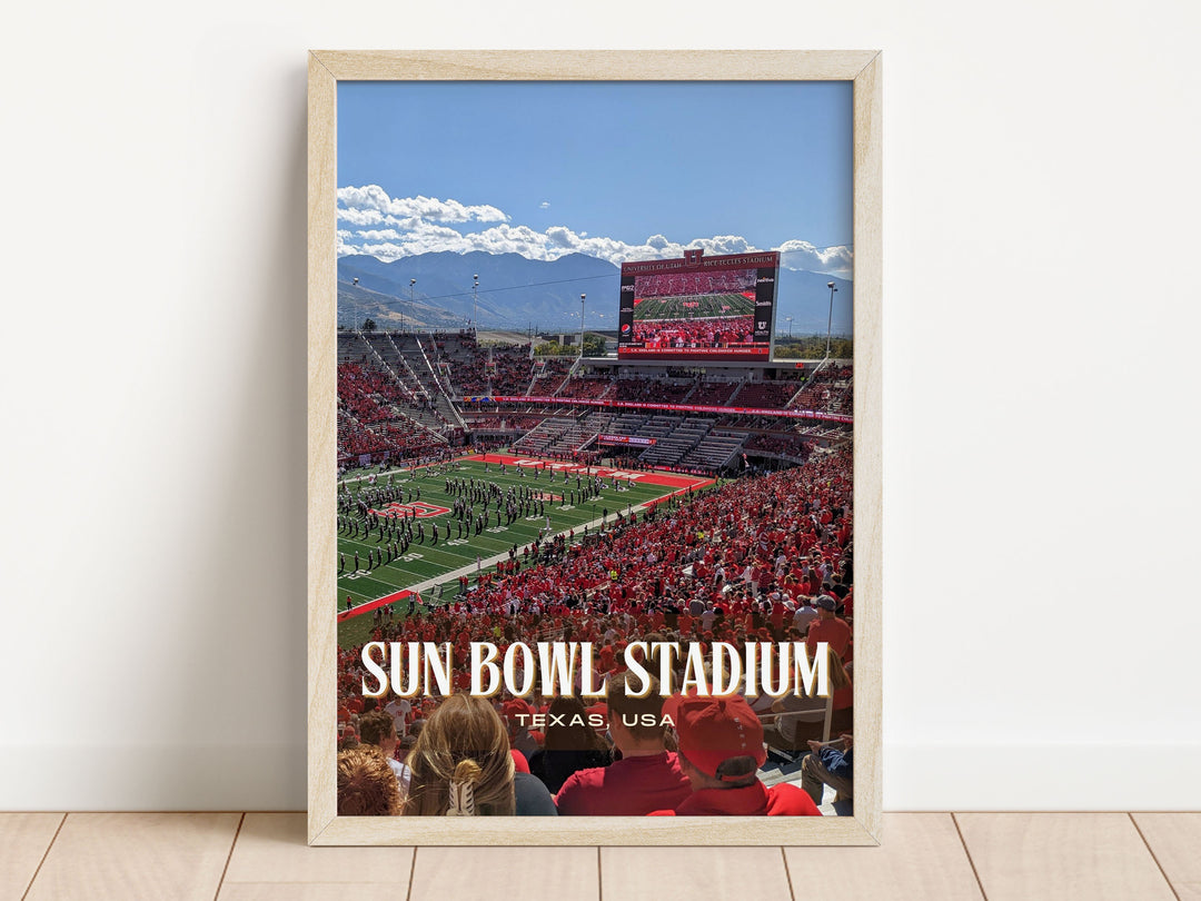 Sun Bowl Stadium Football Wall Art