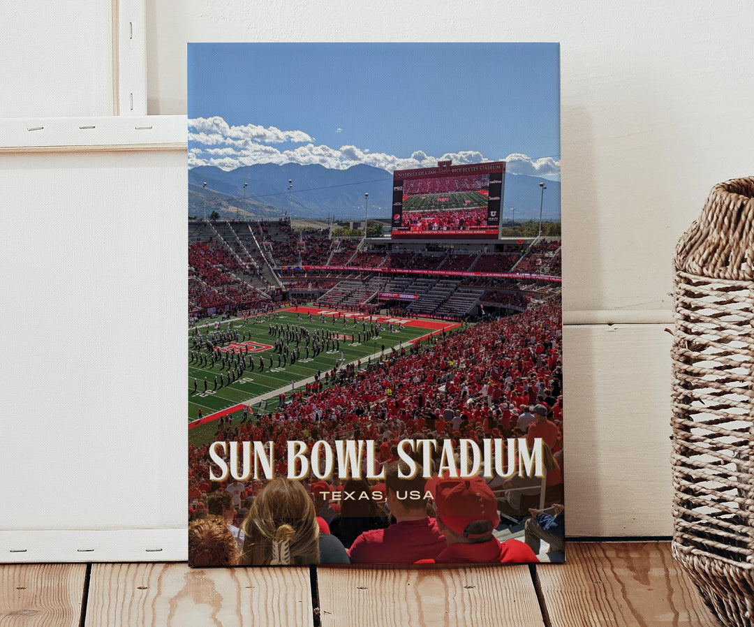 Sun Bowl Stadium Football Wall Art