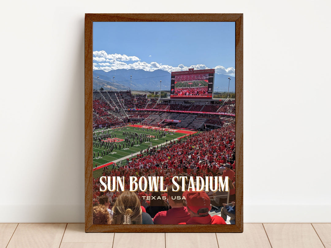 Sun Bowl Stadium Football Wall Art