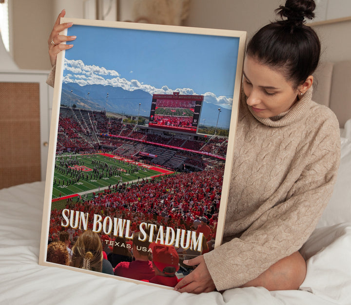 Sun Bowl Stadium Football Wall Art