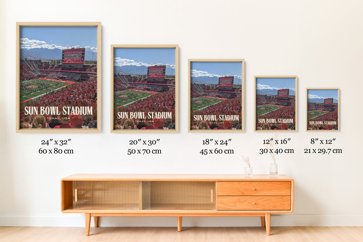 Sun Bowl Stadium Football Wall Art