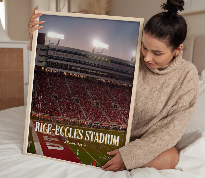 Rice-Eccles Stadium Football Wall Art