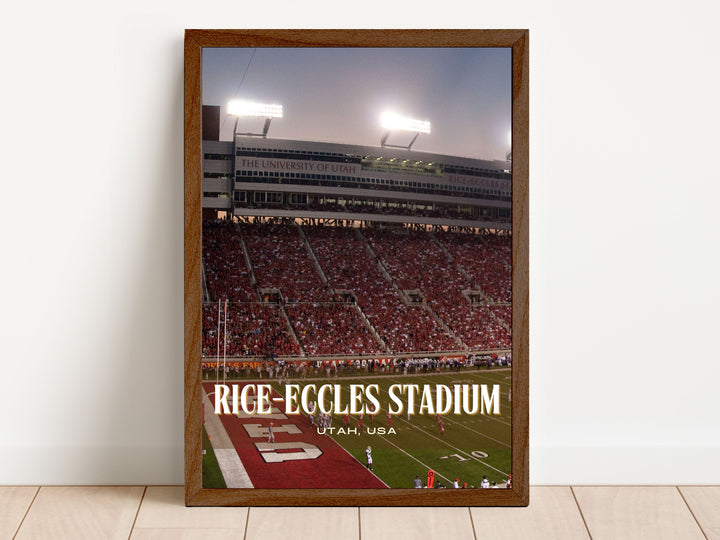 Rice-Eccles Stadium Football Wall Art