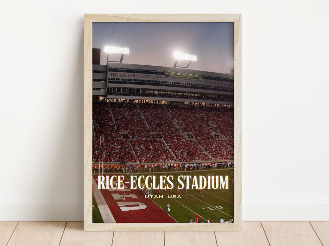 Rice-Eccles Stadium Football Wall Art