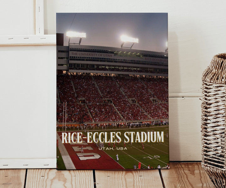 Rice-Eccles Stadium Football Wall Art