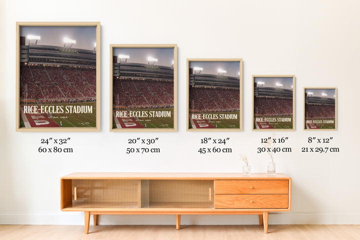 Rice-Eccles Stadium Football Wall Art