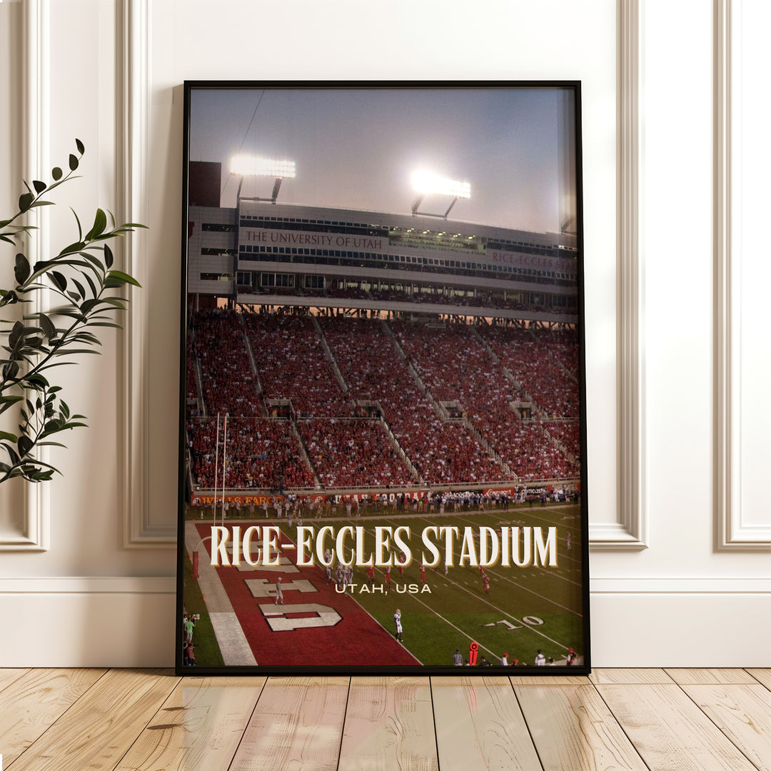 Rice-Eccles Stadium Football Wall Art