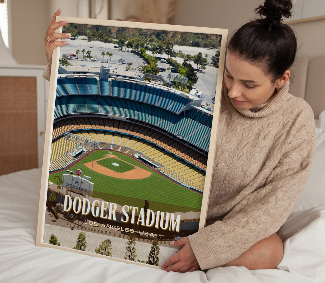 Dodger Stadium Baseball Wall Art