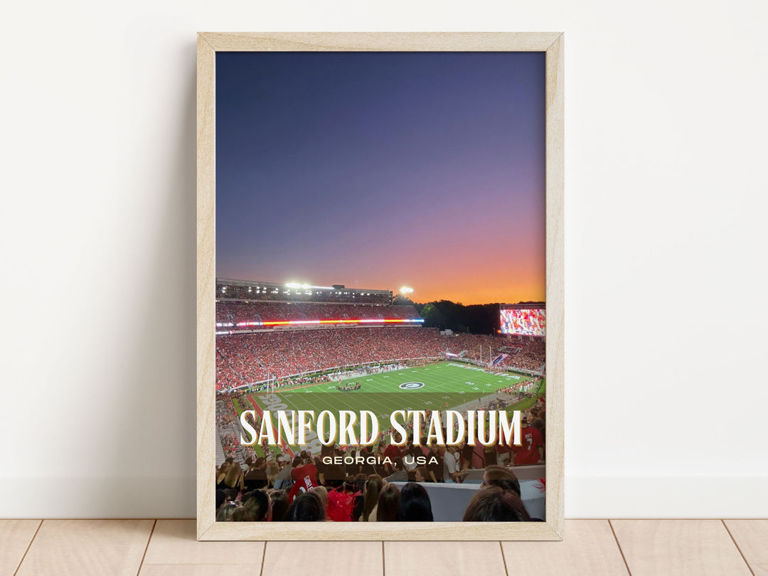 Sanford Stadium Football Wall Art