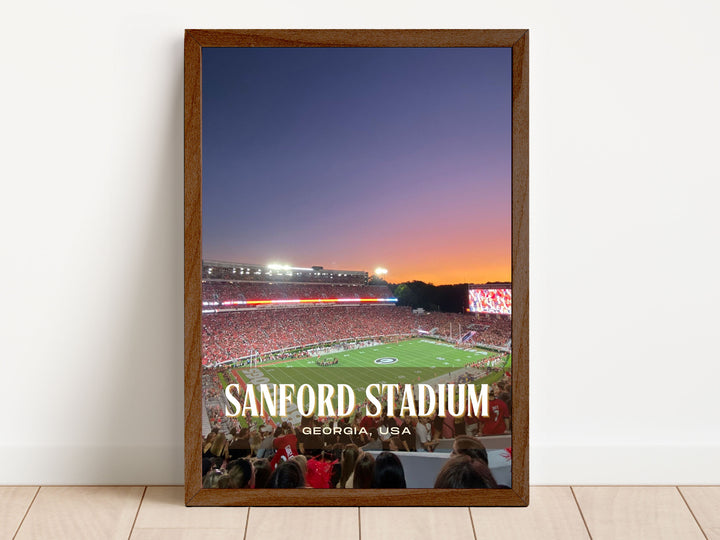 Sanford Stadium Football Wall Art