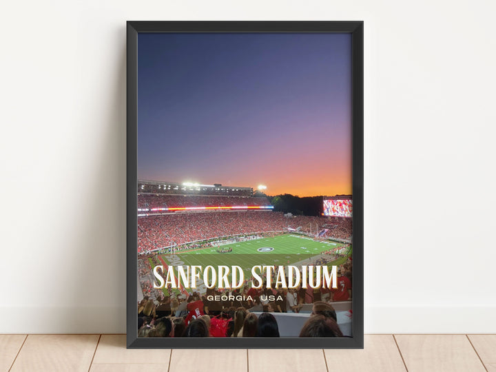 Sanford Stadium Football Wall Art