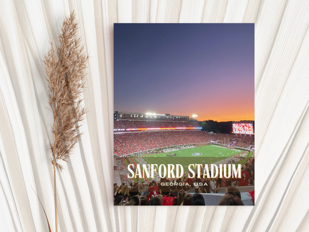 Sanford Stadium Football Wall Art