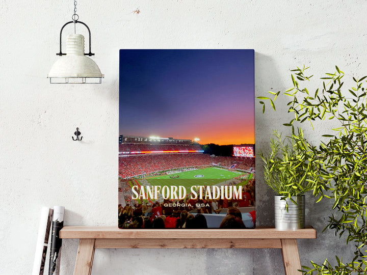 Sanford Stadium Football Wall Art