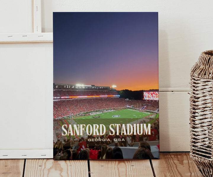 Sanford Stadium Football Wall Art